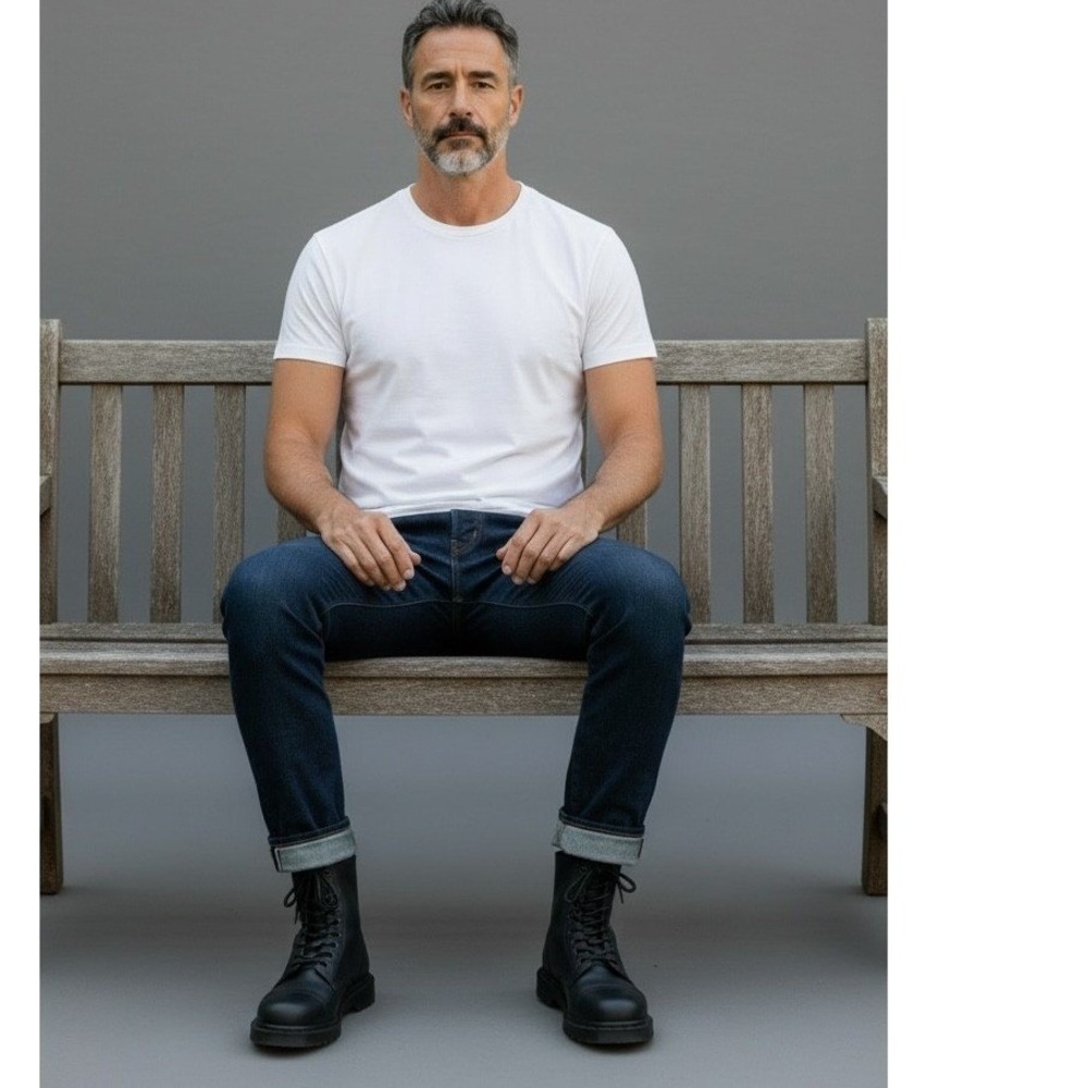 Dr. Martens 10934 Black Leather 10 Eye Cap Toe Combat Boots Mens 10 Womens 11 - Picture 2 of 10